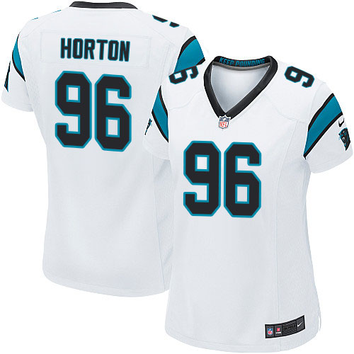 Women's Game Wes Horton Nike Jersey White Road - #96 NFL Carolina Panthers